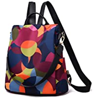 SMesoon Mochila Impermeable de Mujer Antirrobo Bolso De Hombro de Cuero Bolso Bolso de Viaje Mochila Casual (Multicolor…